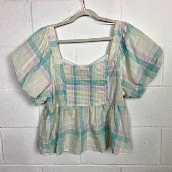 Old Navy Top Pastel Milkmaid Cottage & Praire Core Feminine Dainty Soft Girl XXL - Picture 2 of 2